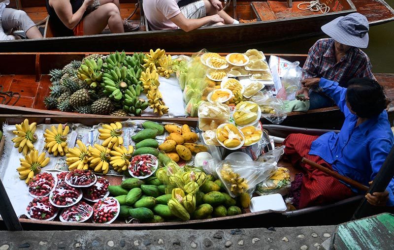 mercado callejero comer tailandia